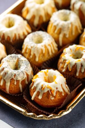 Variety of mini bundt cakes-platter of 15 pieces