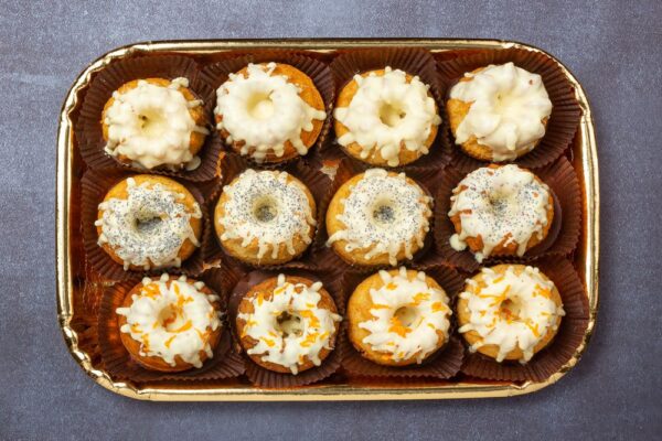 Variety of mini bundt cakes-platter of 15 pieces