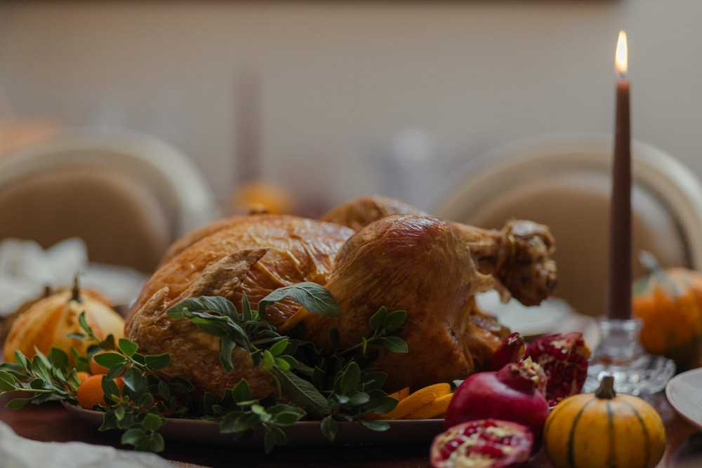 A classic Thanksgiving family dinner