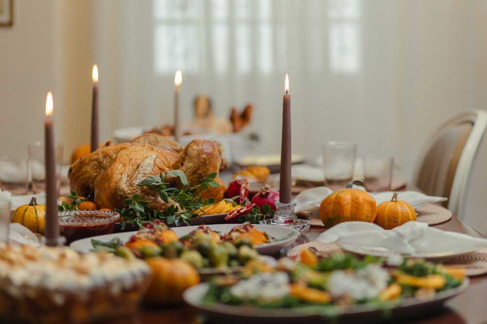 A classic Thanksgiving family dinner